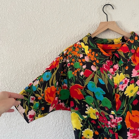 Vintage 40s/50s Mitzi Morgan Floral Dress - Picture 6 of 16